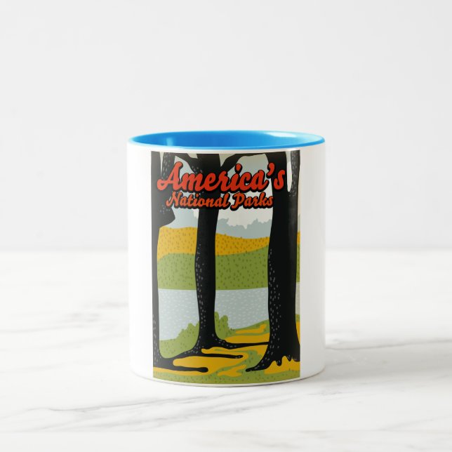 America's National Parks Two-Tone Coffee Mug (Center)