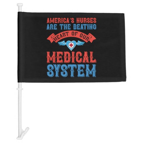 americas nurses apparels design car flag