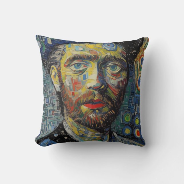 America's Portrait Painting Throw Pillow (Front)