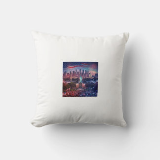 America's Pride Shines' 🏡 decoration  Throw Pillow