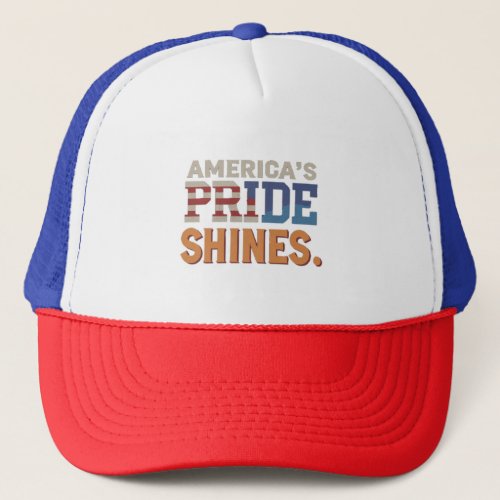 Americas Pride Shines Trucker Hat