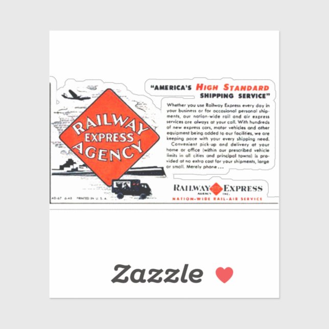 America's  Railway Express           Sticker (Sheet)