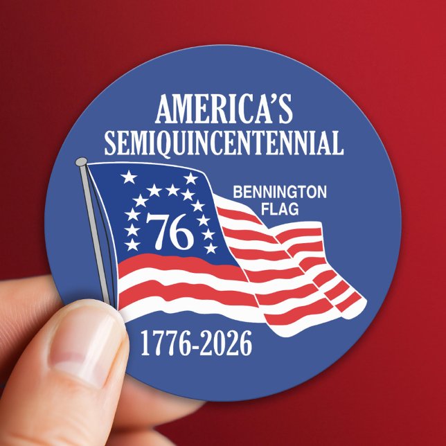 America's Semiquincentennial 1776-2026 USA 250 Classic Round Sticker (America's Semiquincentennial - 250 Celebration 1776-2026)