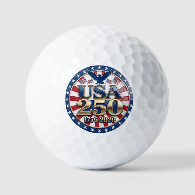 America's Semiquincentennial 1776-2026 USA 250 Golf Balls (Front)