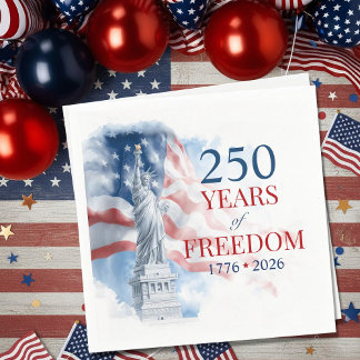 America's Semiquincentennial 250 Years Freedom Napkins