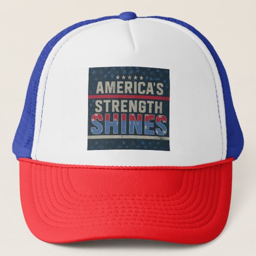 Americas strength shines trucker hat