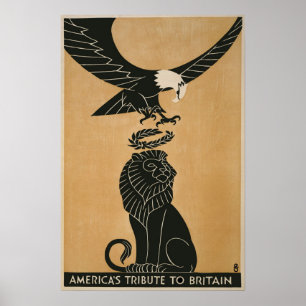 America's Tribute to Britain WWI Poster