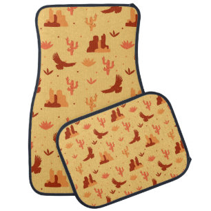 America's Western Desert Flora Wildlife Mesas Car Floor Mat