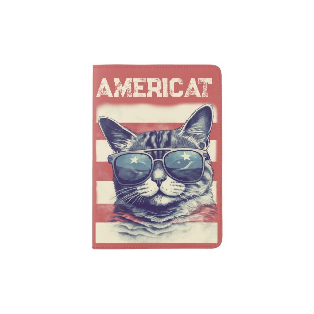 Americat, Patriotic American Cat Passport Holder (Front)