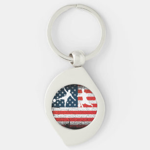 Americen Patriot Beach Soccer Keychain