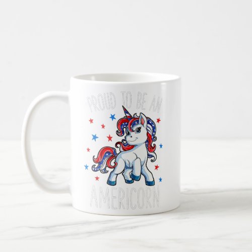 Americorn Unicorn 4th of July T  Girls Mericorn Me Coffee Mug