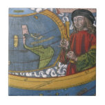 Amerigo Vespucci Explorer on a Map of the Americas Ceramic Tile