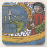 Amerigo Vespucci Explorer on a Map of the Americas Coaster