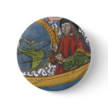 Amerigo Vespucci Explorer on a Map of the Americas Pinback Button