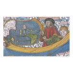 Amerigo Vespucci Explorer on a Map of the Americas Rectangular Sticker