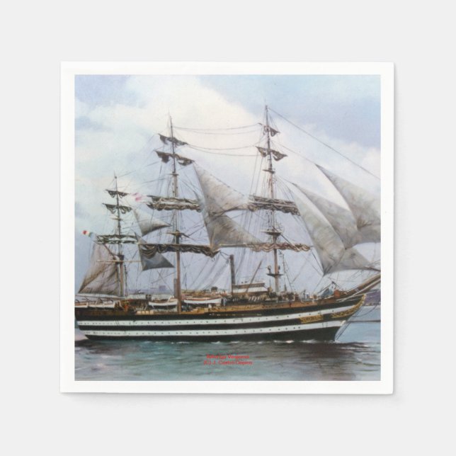 Amerigo Vespucci Napkins (Front)
