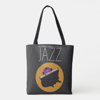 AmeriJazz Blk-Tote Tote Bag
