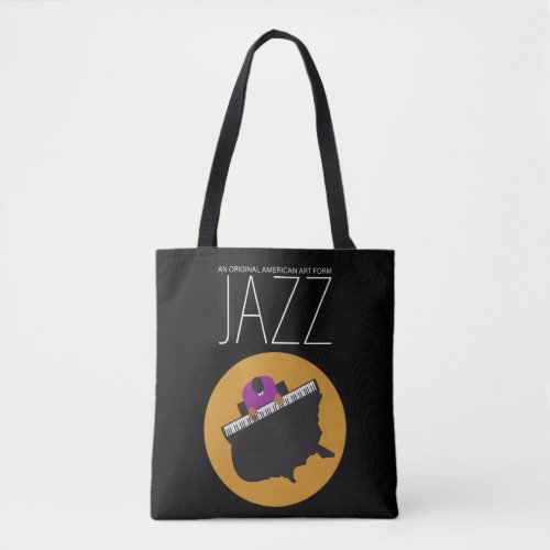 AmeriJazz Blk_Tote Tote Bag