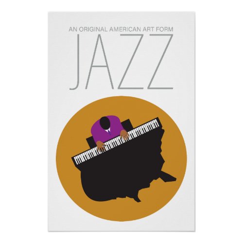 AmeriJazz White Glossy Poster 1867 x 28