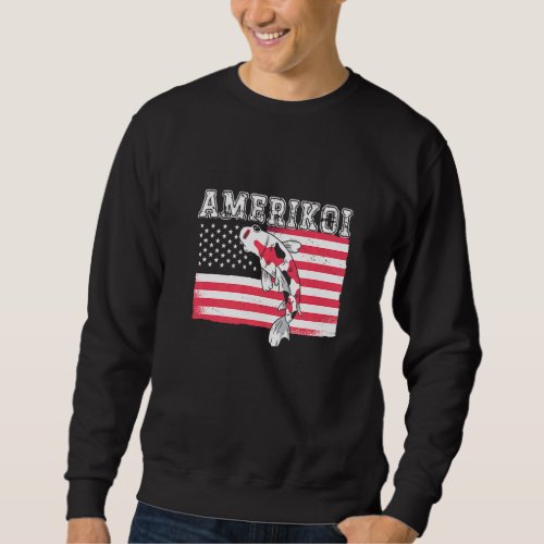 Amerikoi Japanese Koi Carp Nishikigoi Fish Sweatshirt