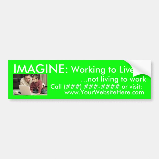 AmeriPlan® Working to Live Bumper Sticker (Front)