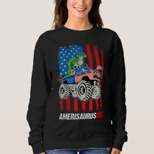 Amerisaurus Rex 4th Of July Boys Girls Us Flag Fun Sweatshirt
