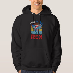 Amerisaurus Rex 4th Of July Rex Dinosaur Usa Flag Hoodie