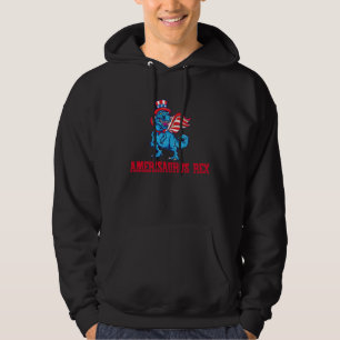 Amerisaurus Rex Dinosaur 4th of July Memorial Day Hoodie