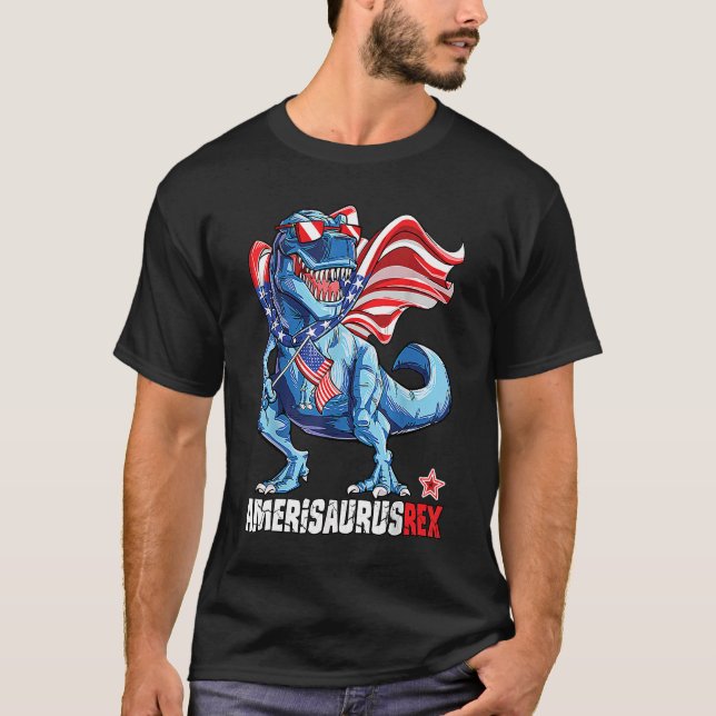 Amerisaurus Rex Independence Day T-Shirt (Front)