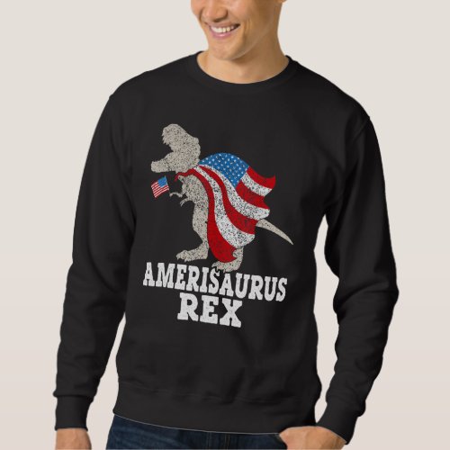 Amerisaurus Rex July 4th America Flag Patriot Libe Sweatshirt