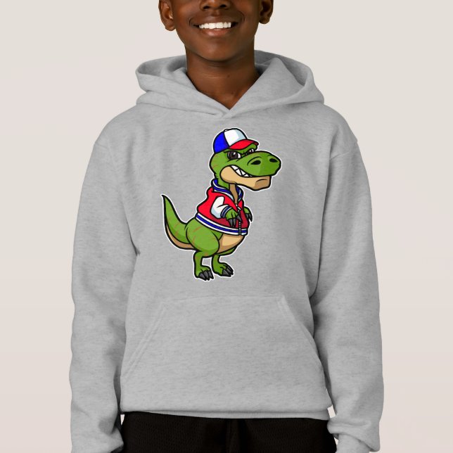 AmeriSaurusRex Dressed in School Clothes Hoodie (Front)
