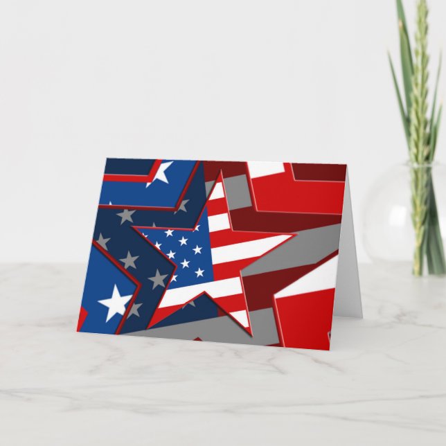 Amerrican Flag Star Pattern Card (Front)