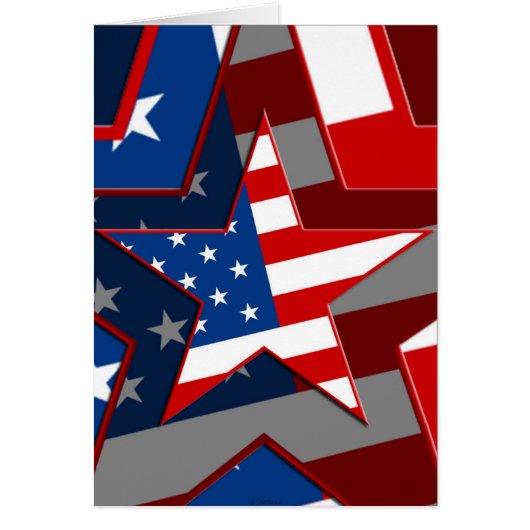 Amerrican Flag Star Pattern Cards (Front)