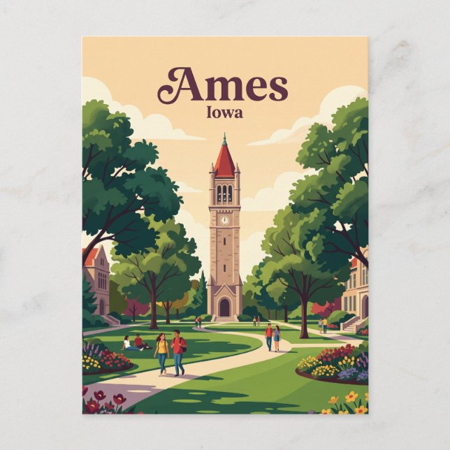 Ames, Iowa Postcard (Front)