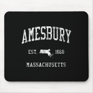 Amesbury Ma J01 Vintage Athletic Srts Design Mouse Pad