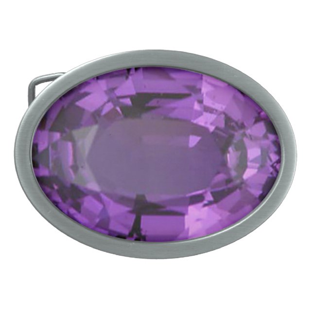 Amethyst 1 oval belt buckle (Front)