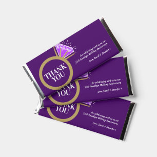 Amethyst 33rd wedding anniversary purple favor  hershey bar favors