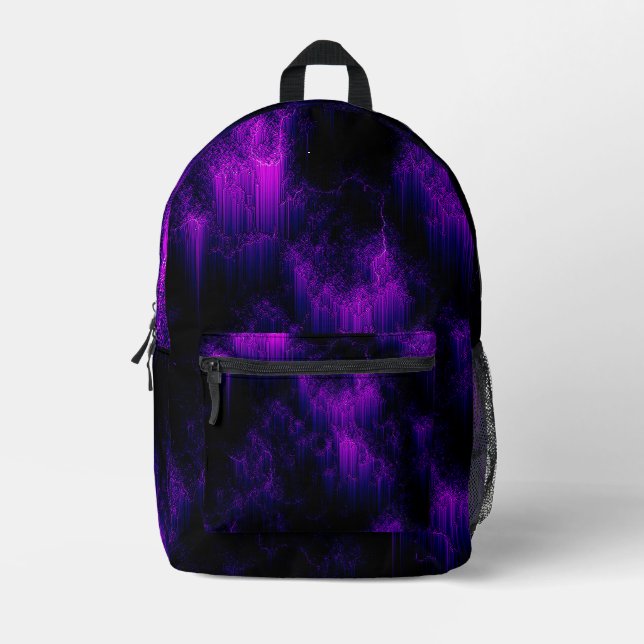Amethyst Abstract Printed Backpack (Front)