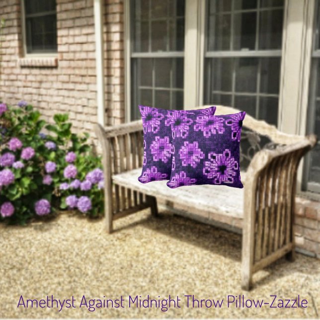 Amethyst Against Midnight Throw Pillow (Creator Uploaded)