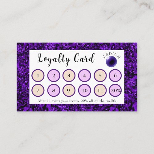 Amethyst  Amethyst Crystal Ball Loyalty Card