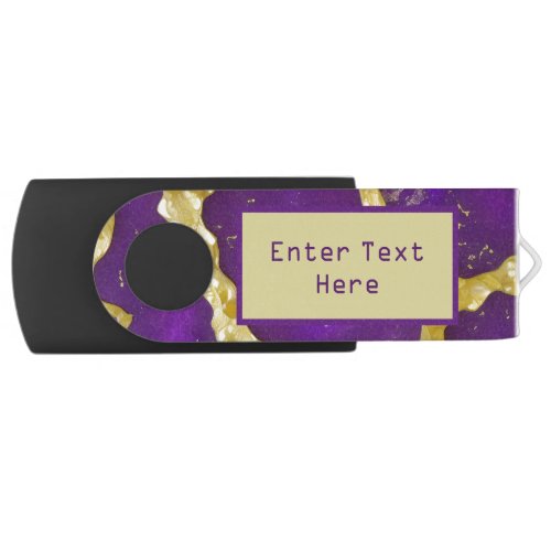 Amethyst and Gold Inspired Flash Drive 01