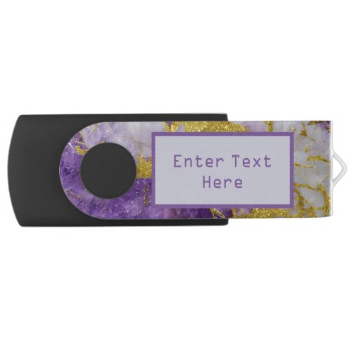 Amethyst and Gold Inspired Flash Drive 03