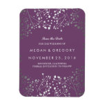 Amethyst And Silver Baby&#39;s Breath Save The Date Magnet at Zazzle