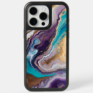 Amethyst and Turquoise Abstract iPhone 15 Pro Max Case