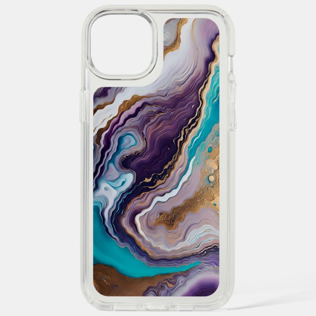 Amethyst and Turquoise Abstract  Speck iPhone Case (Front)