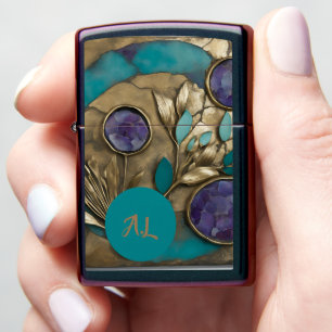 Amethyst Artwork: A Celebration of February Birth Zippo Lighter