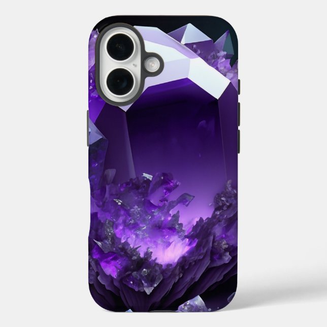 Amethyst Aura Fantasy Rich Purple Crystal Case-Mate iPhone Case (Back)
