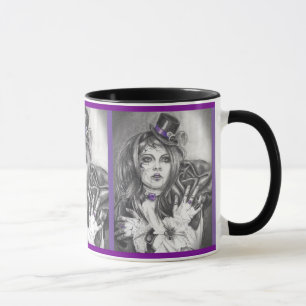 Amethyst Birthstone Broken Doll Mug Coffee Cup