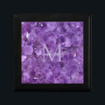 Amethyst Birthstone Monogram Personalized Name Gift Box<br><div class="desc">Add a touch of elegance to your presents with this amethyst birthstone monogram gift box! Featuring beautiful purple tones inspired by the amethyst gemstone, this box can be customized with any name or monogram for a personal, luxurious look. Perfect for birthdays, anniversaries, or storing keepsakes, it’s a stylish way to...</div>