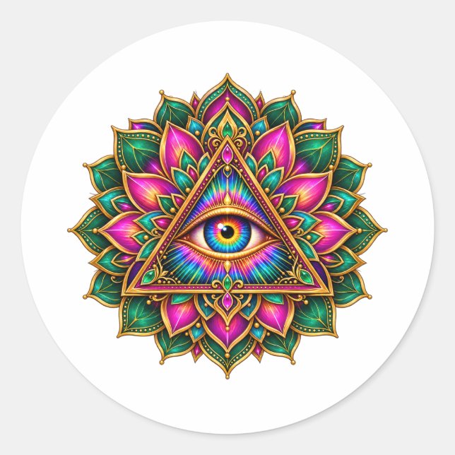 Amethyst Bloom Eye Sticker (Front)